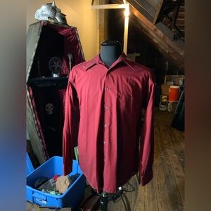 Axcess men’s 16.5 XL satin red dress shirt